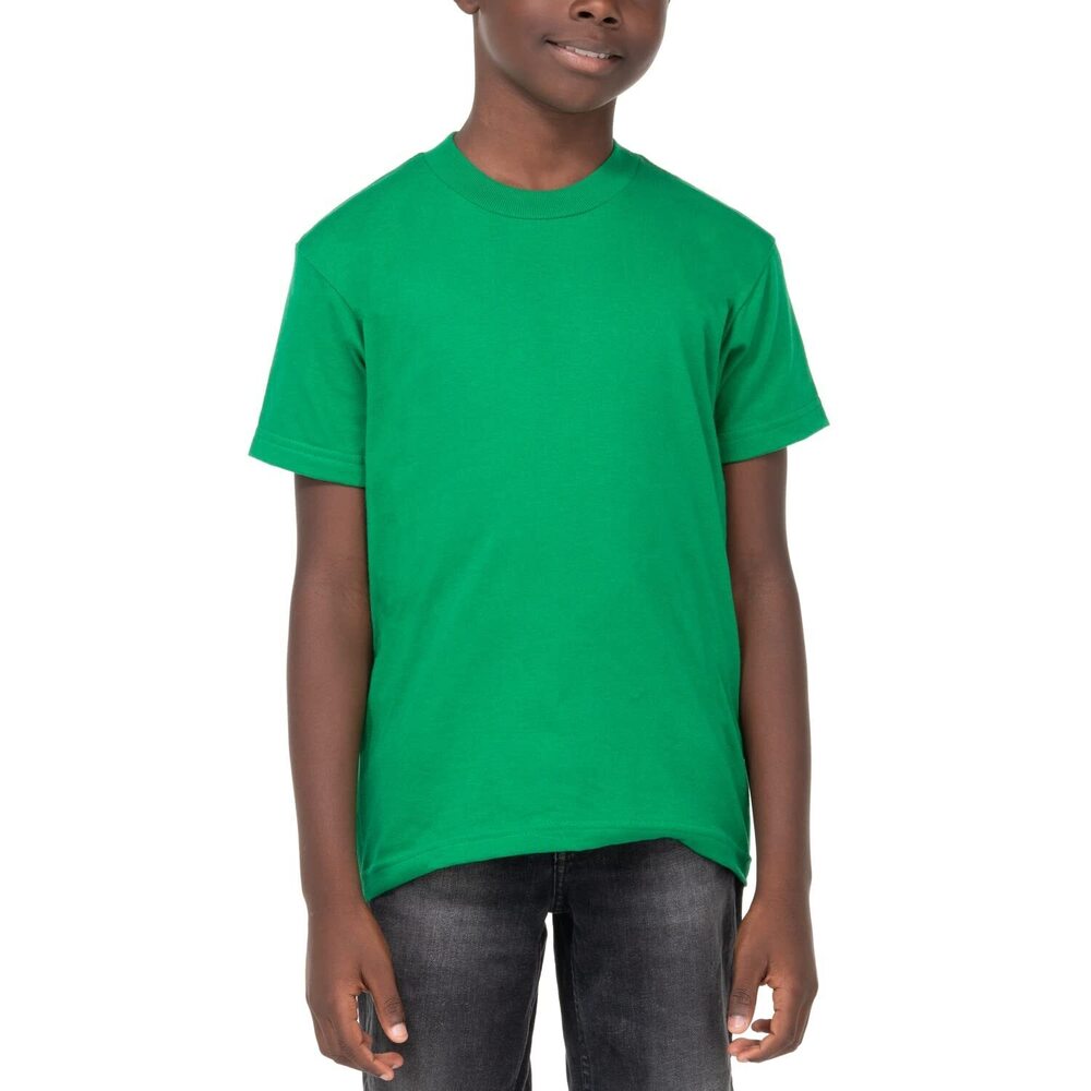 Pro Club Youth Short Sleeve Crew Neck T-Shirt, Kelly Green, Large